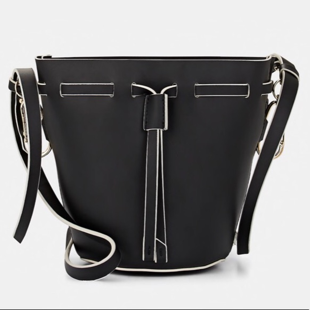 ✨FLASH SALE!!!✨ZAC POSEN NWT! DRAWSTRING LEATHER Bucket BAG - Picture 5 of 8